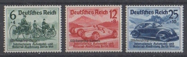 Michel Nr. 695-697, Nürburgring-Rennen ungebraucht mit Falz.